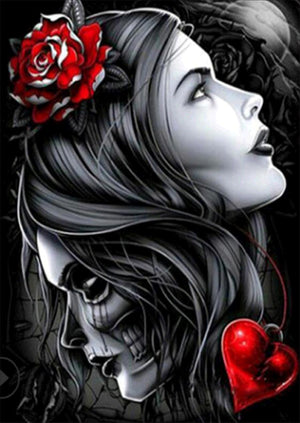 Full Diamond Painting kit - Halloween beauty skeleton