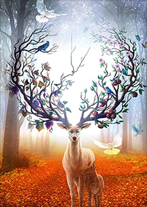 Full Diamond Painting kit - Deer in forest