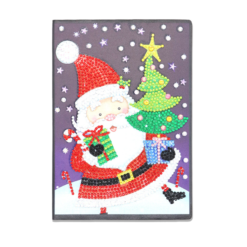 DIY Diamond Painting Notebook - Santa Claus (With lines)