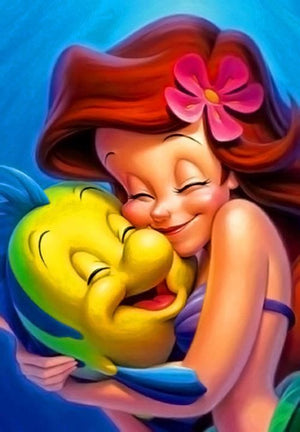 Full Diamond Painting kit - Ariel and flounder