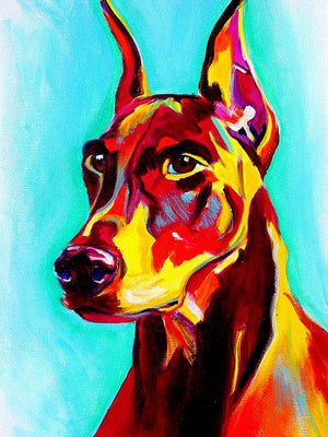 Full Diamond Painting kit - Doberman
