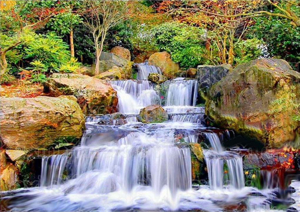 Full Diamond Painting kit - Beautiful waterfall view