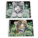 2 Pack DIY Diamond Painting Spiral Mini Sketchbook Kit, Portable Special Shaped Diamond Art Diamond Painting Notebook Kit for Adults