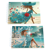 2 Pack DIY Diamond Painting Spiral Mini Sketchbook Kit, Portable Special Shaped Diamond Art Diamond Painting Notebook Kit for Adults
