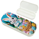 1Pc DIY Diamond Painting Stationery Box Kit Festival Style, 5D Round and Special Shaped Crystal Diamond Art Pencil Box, Perfect Handmade Gift