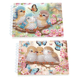 2 Pack DIY Diamond Painting Spiral Mini Sketchbook Kit, Portable Special Shaped Diamond Art Diamond Painting Notebook Kit for Adults