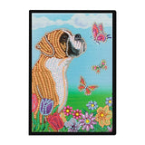 Diamond Painting Notebook Kit, 5D DIY Diamond Art Painting Special Shape Crystal Artificial Diamond Partial Mosaic Crafts Notebook Kit