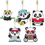 5 Pieces DIY Diamond Painting Keychains Kit, 5D Special Shaped Diamond Diamond Art Key Chain Ornaments, Creative Handmade Gifts