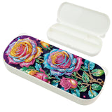 1Pc DIY Diamond Painting Stationery Box Kit Exquisite Patterns, 5D Round and Special Shaped Crystal Diamond Art Pencil Box, Perfect Handmade Gift
