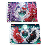 2 Pack DIY Diamond Painting Spiral Mini Sketchbook Kit, Portable Special Shaped Diamond Art Diamond Painting Notebook Kit for Adults