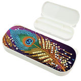 1Pc DIY Diamond Painting Stationery Box Kit Exquisite Patterns, 5D Round and Special Shaped Crystal Diamond Art Pencil Box, Perfect Handmade Gift
