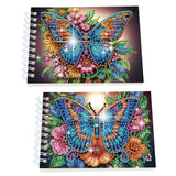 2 Pack DIY Diamond Painting Spiral Mini Sketchbook Kit, Portable Special Shaped Diamond Art Diamond Painting Notebook Kit for Adults