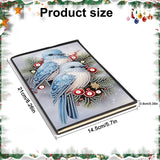 DIY Diamond Painting Christmas Theme Notebook Kit, Diamond Cover Blank Page, 5D Crystal Water Diamond Art, Perfect Gift for Friends and Family