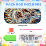 1Pc DIY Diamond Painting Stationery Box Kit Exquisite Patterns, 5D Round and Special Shaped Crystal Diamond Art Pencil Box, Perfect Handmade Gift
