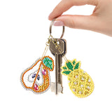 5 Pieces DIY Diamond Painting Keychains Kit, 5D Round Special Shaped Diamond Diamond Art Key Chain Ornaments, Creative Handmade Gifts