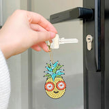 5 Pieces DIY Diamond Painting Keychains Kit, 5D Round Special Shaped Diamond Diamond Art Key Chain Ornaments, Creative Handmade Gifts