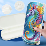 DIY Diamond Painting Stationery Box Kit|Colorful Seahorse