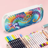 DIY Diamond Painting Stationery Box Kit|Colorful Seahorse