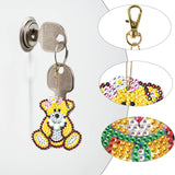 5 Pieces DIY Diamond Painting Keychains Kit, 5D Round Special Shaped Diamond Diamond Art Key Chain Ornaments, Creative Handmade Gifts