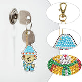 5 Pieces DIY Diamond Painting Keychains Kit, 5D Special Shaped Diamond Diamond Art Key Chain Ornaments, Creative Handmade Gifts