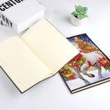 DIY Diamond Painting Christmas Theme Notebook Kit, Diamond Cover Blank Page, 5D Crystal Water Diamond Art, Perfect Gift for Friends and Family