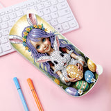 1Pc DIY Diamond Painting Stationery Box Kit Festival Style, 5D Round and Special Shaped Crystal Diamond Art Pencil Box, Perfect Handmade Gift