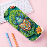 DIY Diamond Painting Stationery Box Kit|Insect Green Leaves
