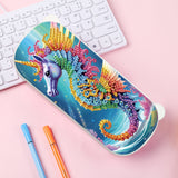 DIY Diamond Painting Stationery Box Kit|Colorful Seahorse