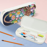 1Pc DIY Diamond Painting Stationery Box Kit Festival Style, 5D Round and Special Shaped Crystal Diamond Art Pencil Box, Perfect Handmade Gift