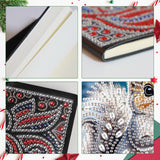 DIY Diamond Painting Christmas Theme Notebook Kit, Diamond Cover Blank Page, 5D Crystal Water Diamond Art, Perfect Gift for Friends and Family