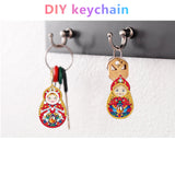 5 Pieces DIY Diamond Painting Keychains Kit, 5D Round Special Shaped Diamond Diamond Art Key Chain Ornaments, Creative Handmade Gifts