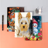 Diamond Painting Notebook Kit, DIY Diamond Art Painting Special Shape Crystal Diamond Partial Mosaic Crafts Notebook Kit