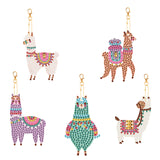 5 Pieces DIY Diamond Painting Keychains Kit, 5D Special Shaped Diamond Diamond Art Key Chain Ornaments, Creative Handmade Gifts