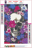 Full Diamond Painting kit - Skull and flowers