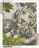 Full Diamond Painting kit - White tiger