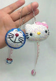 DIY Hello Kitty and Doraemon tape ruler Keychain  (with glue tools)