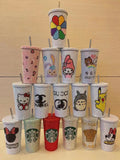 DIY Large capacity straw cup  (with glue tools) - Hello Kitty
