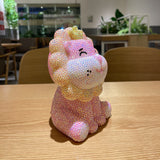 19cm high cute pink lion (with glue tools)