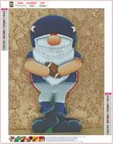 Full Diamond Painting kit - Christmas gnome in baseball outfit