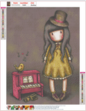 Full Diamond Painting kit - Gorjuss girl - Little Melody