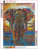 Full Diamond Painting kit - Elephant