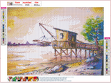 Full Diamond Painting kit - Small house on the sea