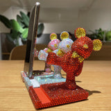 12cm high DIY bear cell phone holder  (with glue tools) - Hibah-Diamond painting art studio