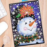 DIY Diamond Painting Notebook - Christmas snowman (With lines)