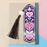 DIY Diamond Painting | Pink heart Bookmark