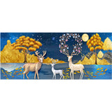 Full Large Diamond Painting kit - Deer family at night