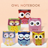 Owl Diamond Painting Notebook (1 set of 6 styles with lines)