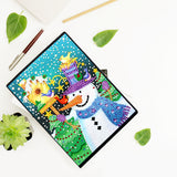 DIY Diamond Painting Notebook - Christmas snowman (With lines)