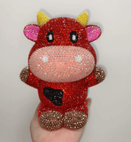 21cm high DIY Cow Red Bull (with glue tools) - Hibah-Diamond painting art studio