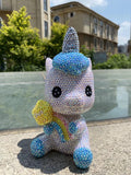 21cm high DIY cute unicorn (with glue tools) - Hibah-Diamond painting art studio